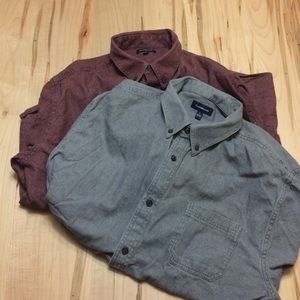 Croft & Barrow 100% cotton button up shirt lot